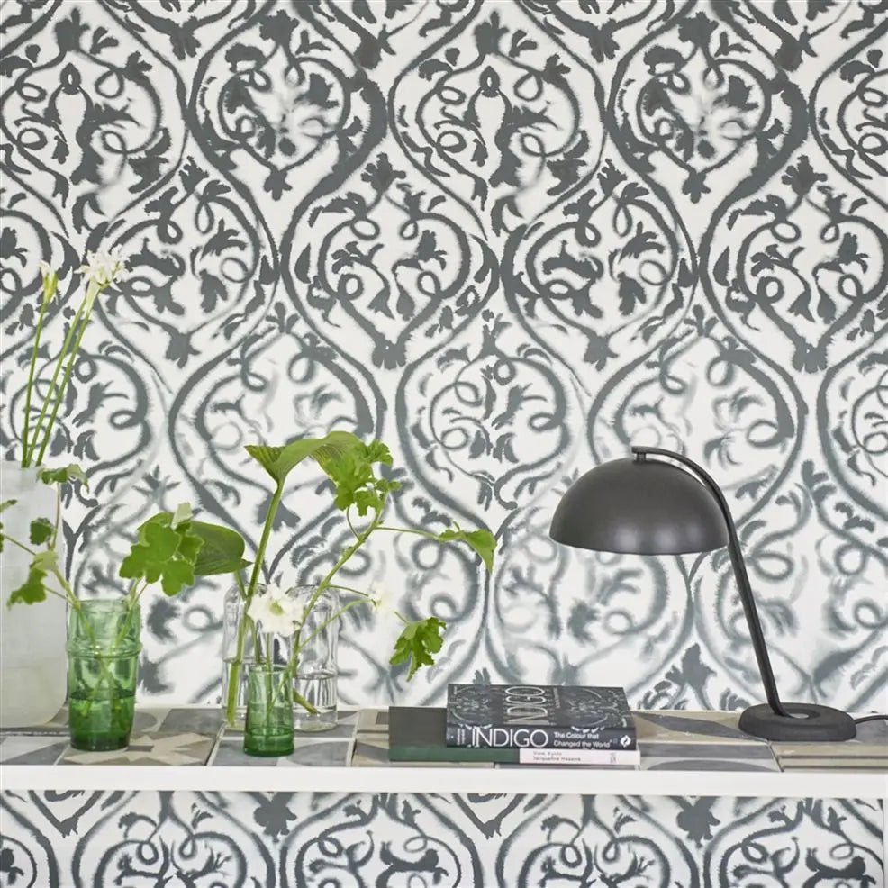 Arabesque Wallpaper - Graphite - PDG1029/02 - Designers Guild - Premier Wallcovering