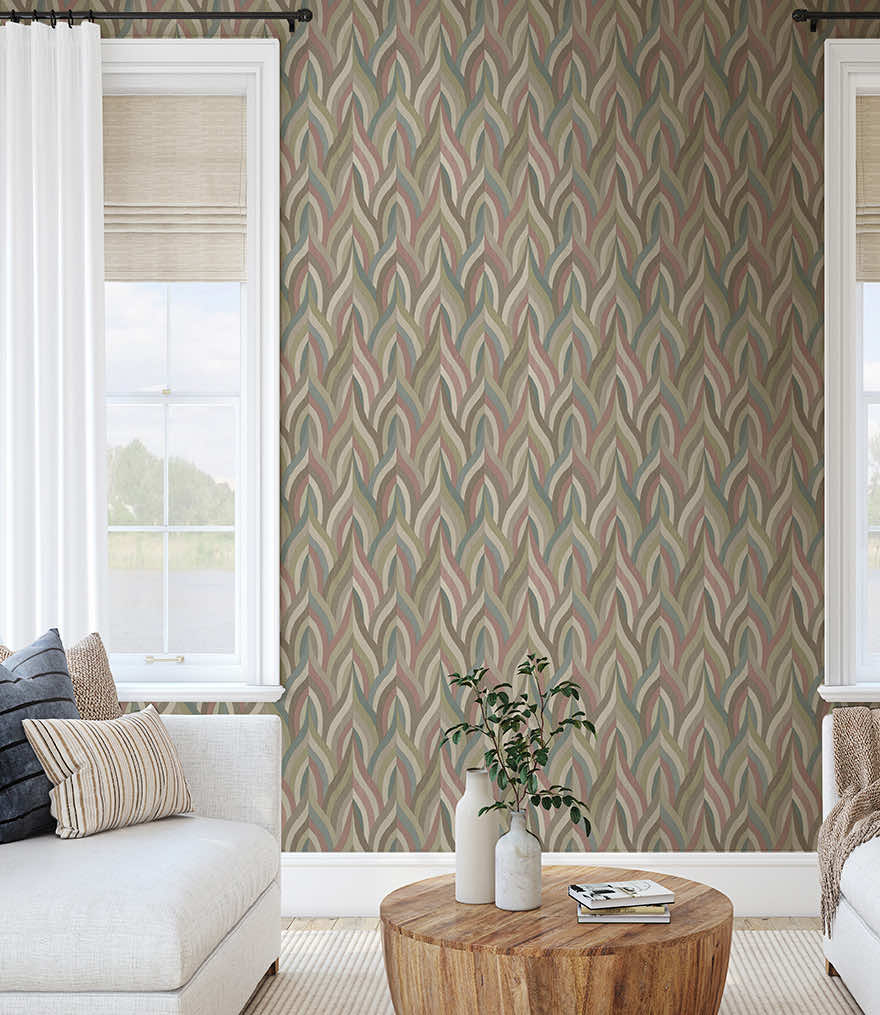 Arabesque Wallpaper - Red / Teal - Holden Décor - 36374 - Premier Wallcovering