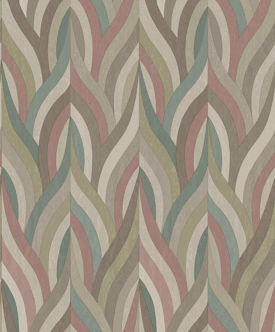 Arabesque Wallpaper - Red / Teal - Holden Décor - 36374 - Premier Wallcovering