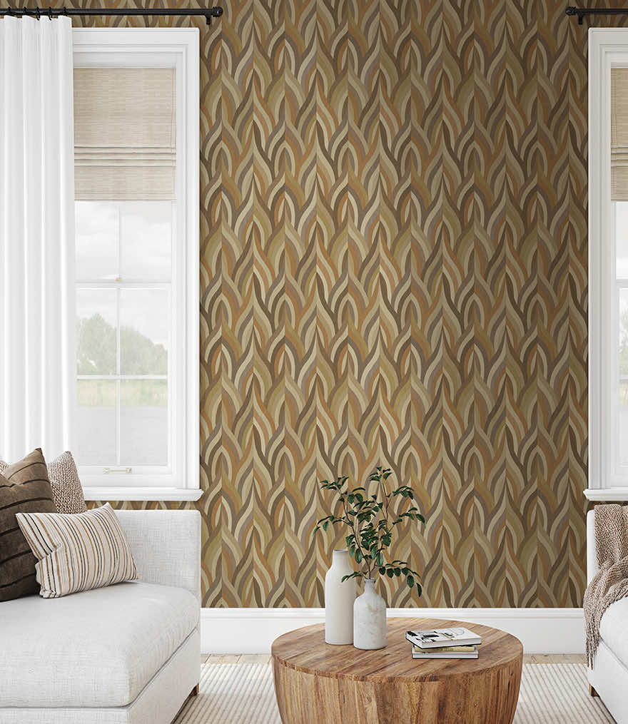 Arabesque Wallpaper - Orange / Mocha - Holden Décor - 36373 - Premier Wallcovering