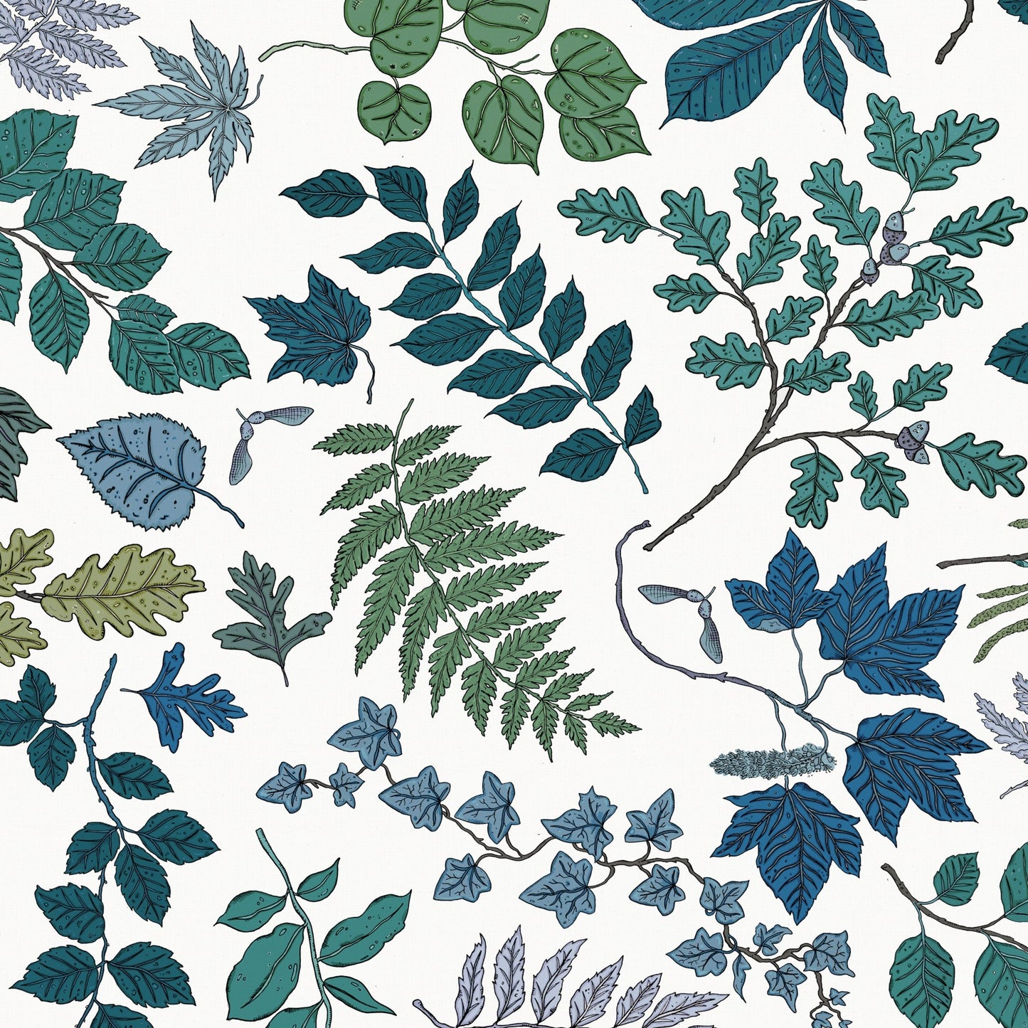 Arbor Wallpaper - Azure - Wear The Walls - ARAB807652 - Premier Wallcovering