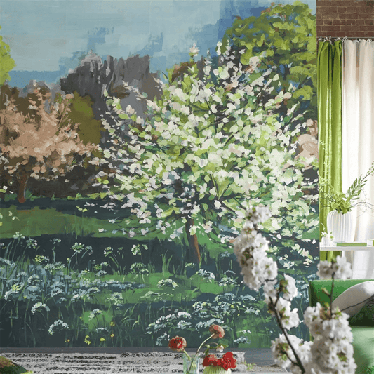 Arbre De Printemps Wallpaper - Celadon - PDG1180/01 - Designers Guild - Premier Wallcovering