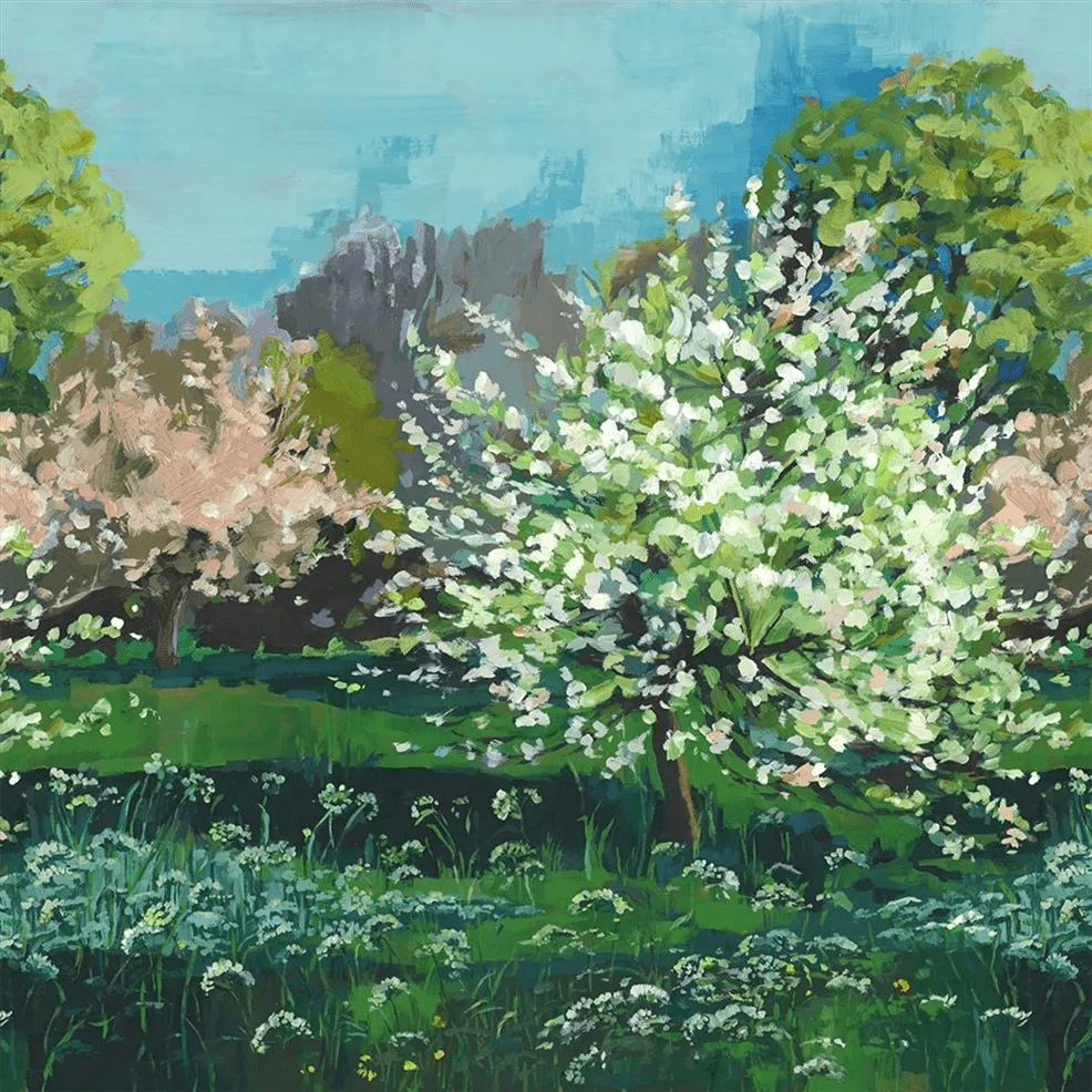 Arbre De Printemps Wallpaper - Celadon - PDG1180/01 - Designers Guild - Premier Wallcovering
