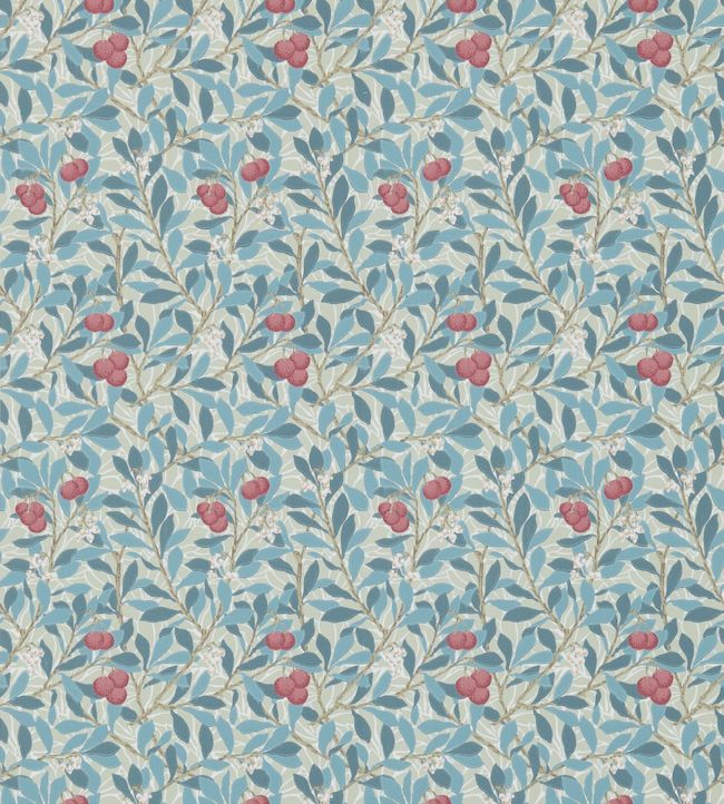 Arbutus Wallpaper - Woad/Russet - 214718 - Morris & Co - Premier Wallcovering