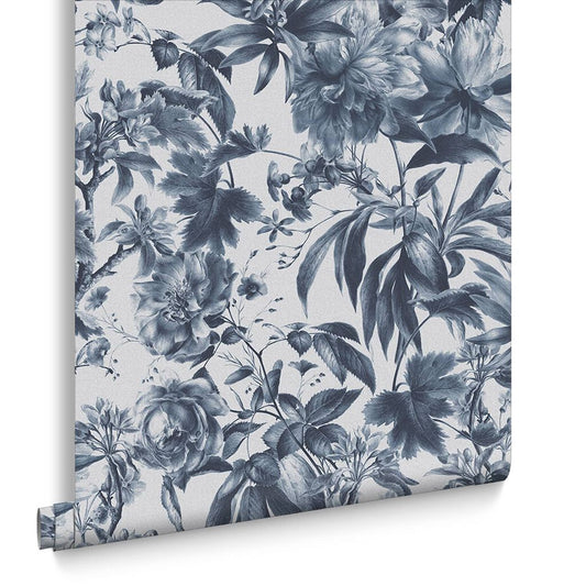 Arcane Garden Wallpaper - Ink Blue - Graham & Brown - 120668 - Premier Wallcovering