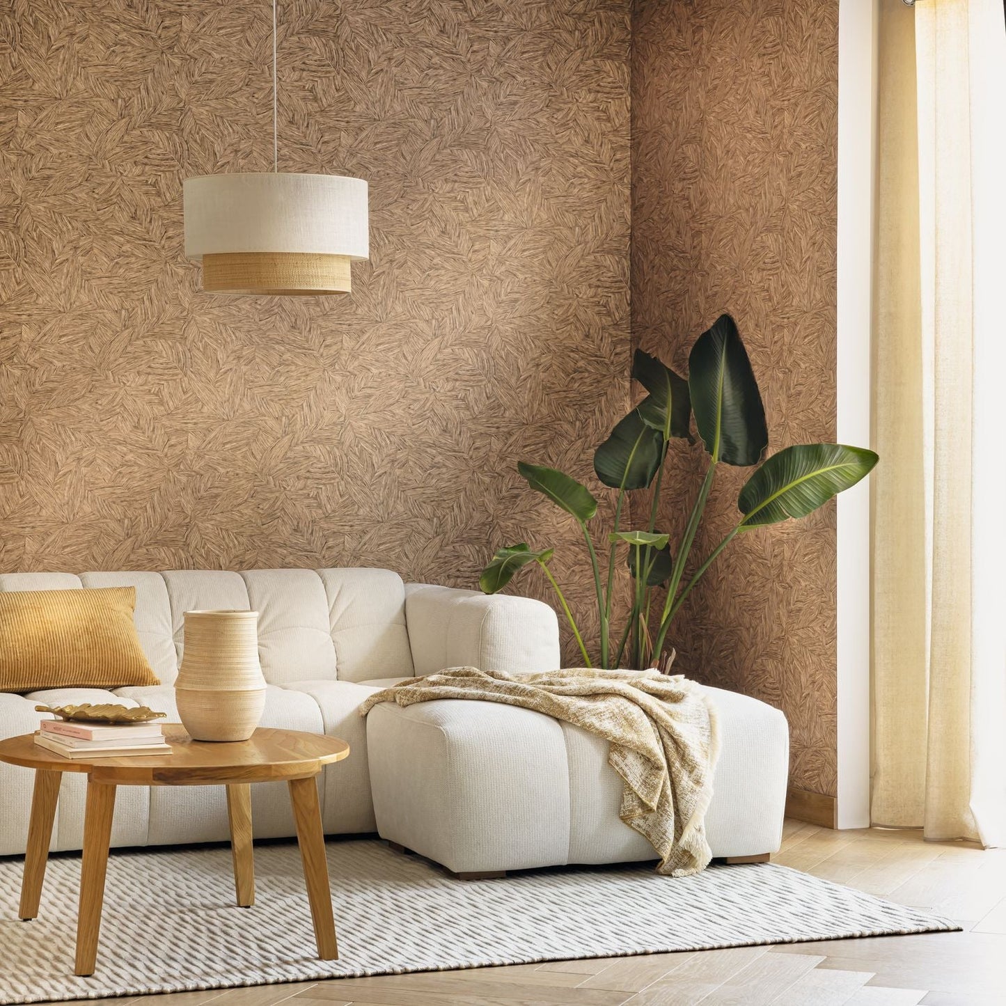 Archipel Wallpaper - Marron - Caselio - 106512155 - Premier Wallcovering