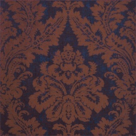 Argentina Damask Wallpaper - Brown & Navy - Thibaut - T6869 - Premier Wallcovering