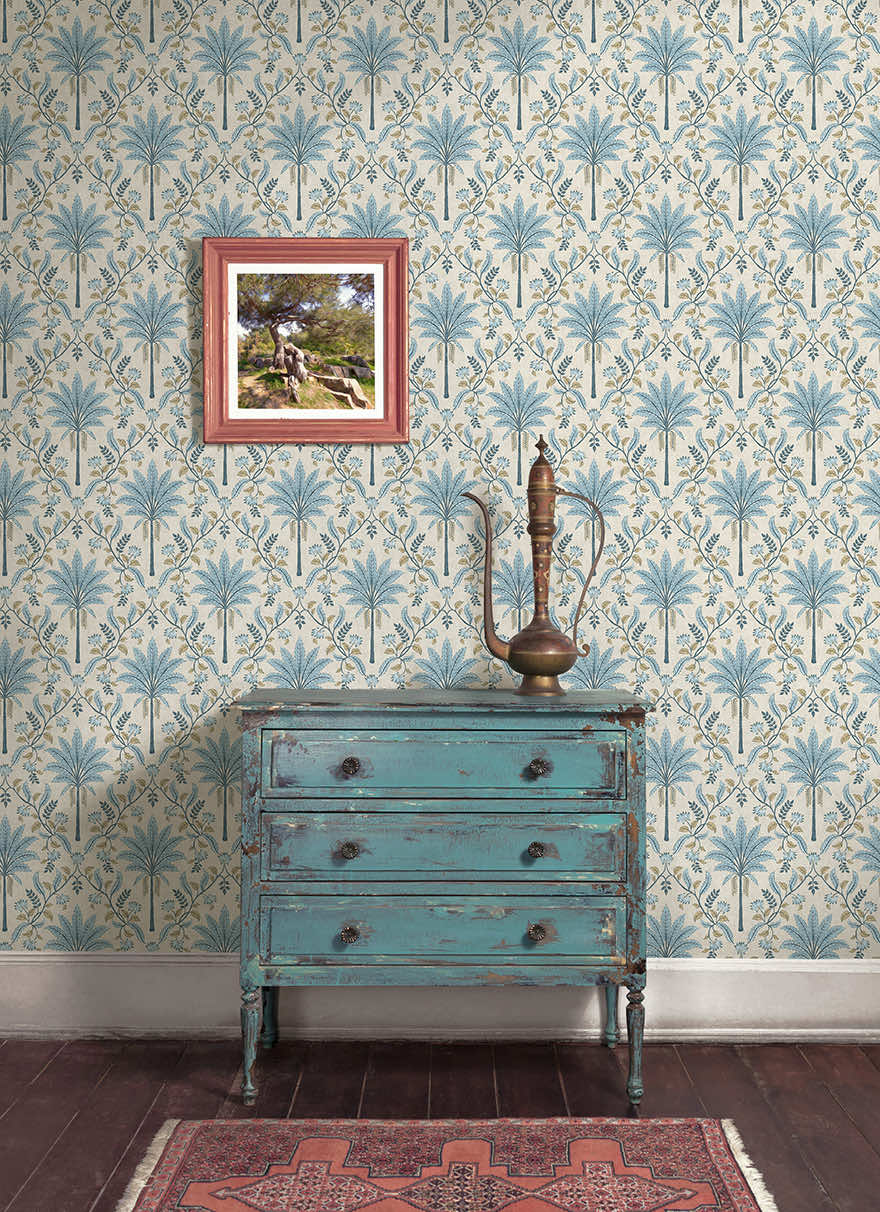 Ariara Wallpaper - Blue - Holden Décor - 91791 - Premier Wallcovering