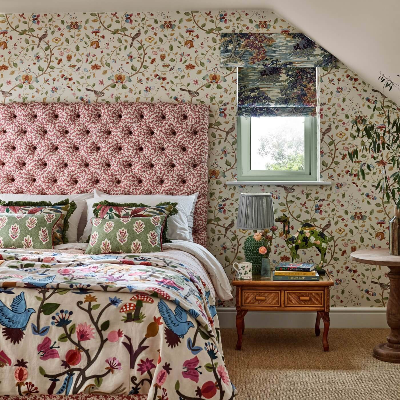 Aril's Garden Wallpaper - Olive/Mulberry - DABW217238 - Sanderson - Premier Wallcovering