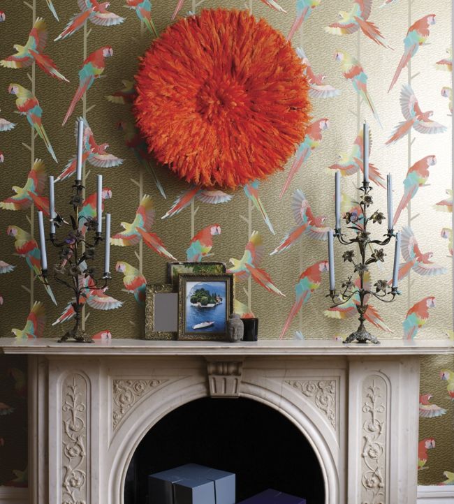 Arini Wallpaper - Grey/ Purple - Matthew Williamson - W6806-03 - Premier Wallcovering