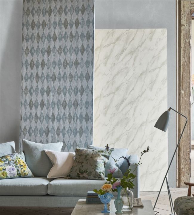 Arlecchino Wallpaper - Eau de Nil - PDG1090/05 - Designers Guild - Premier Wallcovering