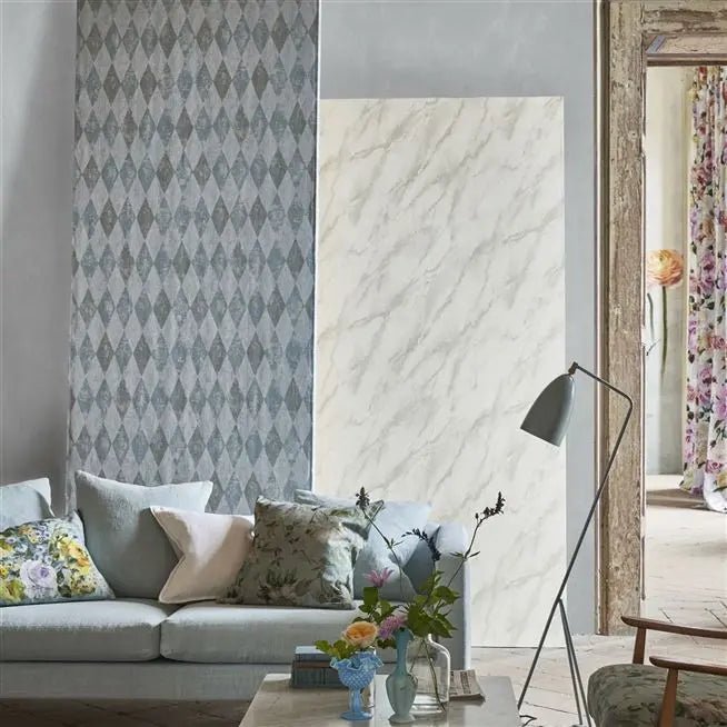 Arlecchino Wallpaper - Sky - PDG1090/06 - Designers Guild - Premier Wallcovering