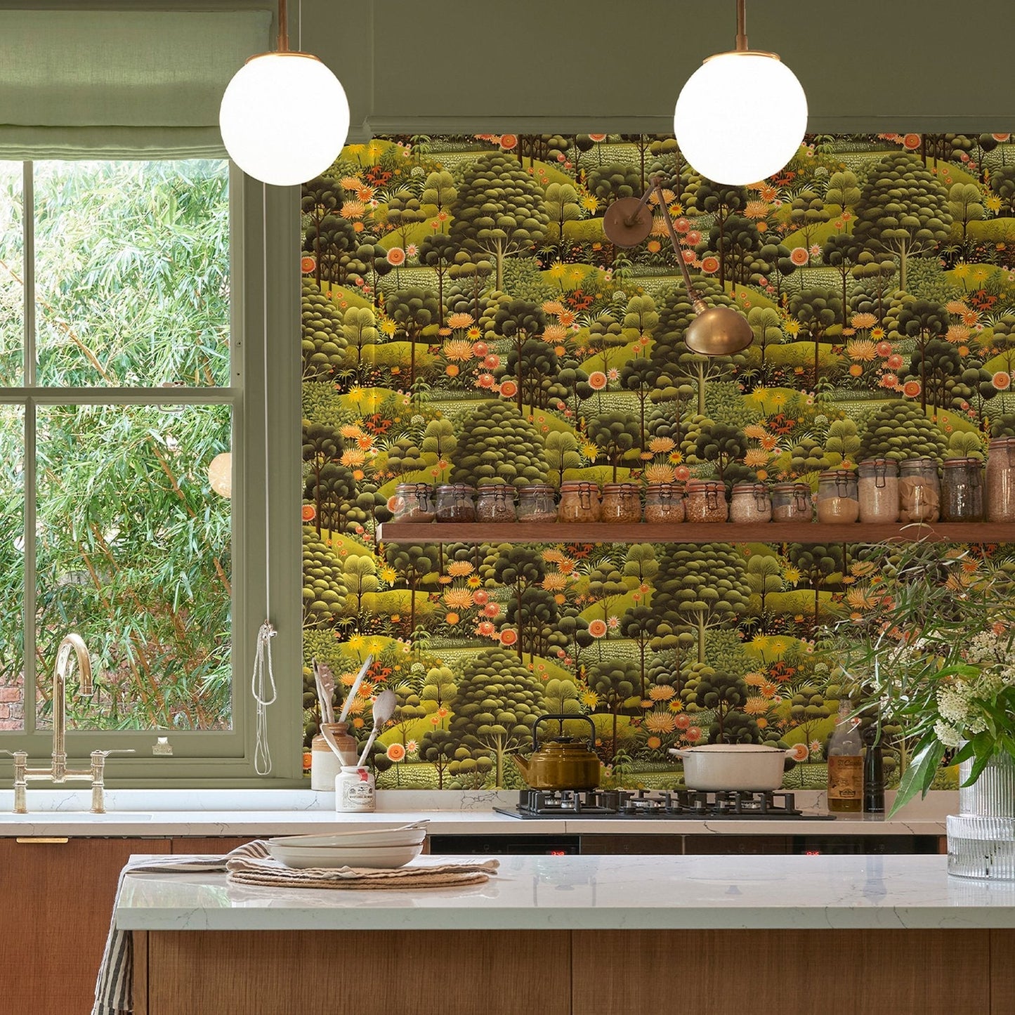 Arley Garden Wallpaper - Dusk - Graham & Brown - 127925 - Premier Wallcovering
