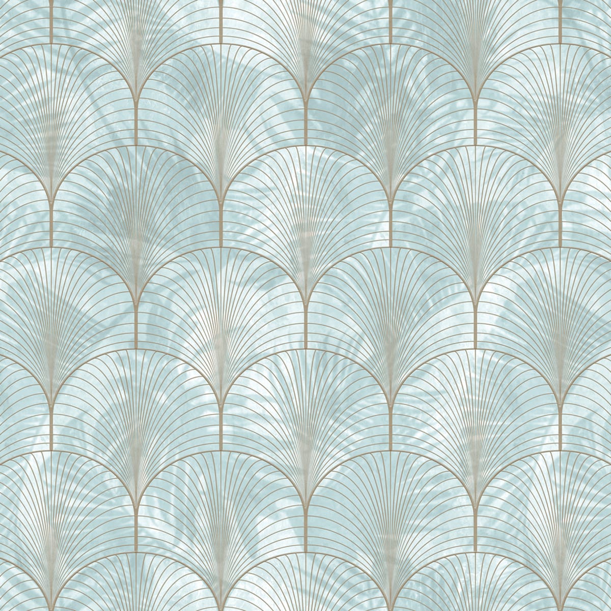 Art Deco Palms Wallpaper - Silver - Rebel Walls - R18574 - Premier Wallcovering