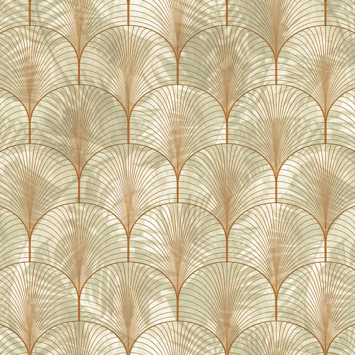 Art Deco Palms Wallpaper - Bronze - Rebel Walls - R18575 - Premier Wallcovering