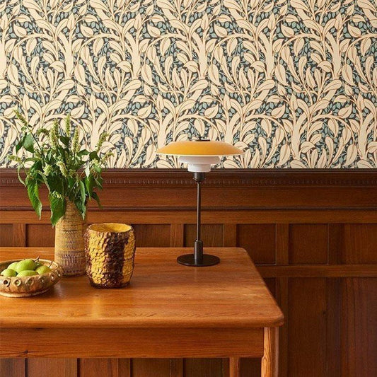 Art Nouveau Heritage Wallpaper - Blue - K & K - 600725 - Premier Wallcovering