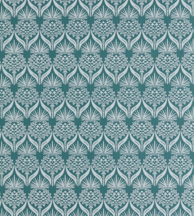 Artichoke Thistle Wallpaper - Teal - BG1900201 - Barneby Gates - Premier Wallcovering