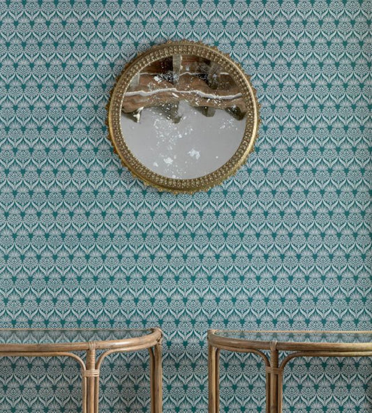 Artichoke Thistle Wallpaper - Teal - BG1900201 - Barneby Gates - Premier Wallcovering