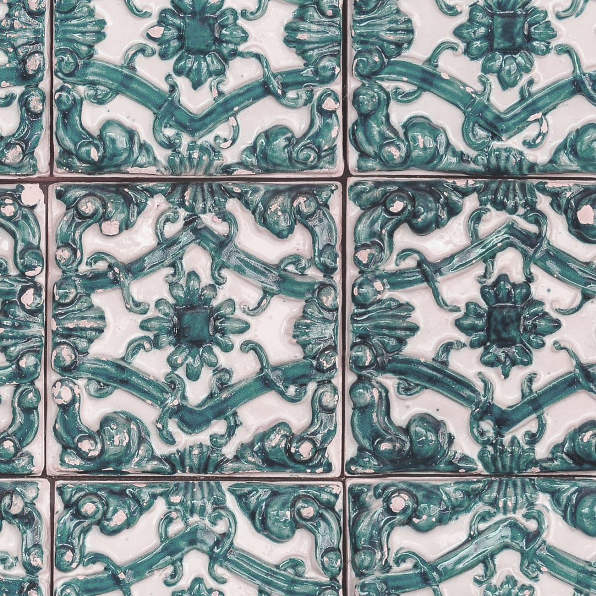 Artisan Tiles Wallpaper - Brazilian Green - Rebel Walls - R18549 - Premier Wallcovering