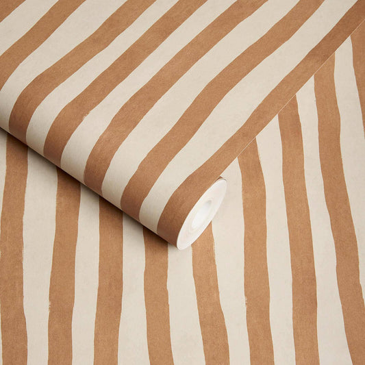 Artist's Stripe Wallpaper - Amber - House of Hackney - 1-WA-ATS-DI-AMB-XXX - Premier Wallcovering