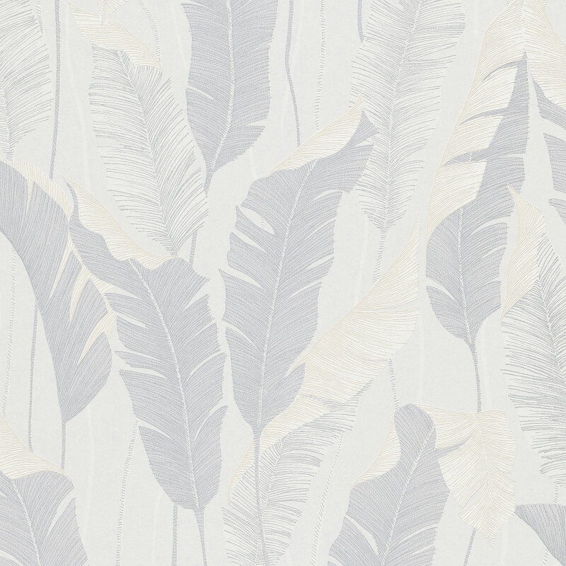 Arwen Delicate Feather Metallic Wallpaper - Grey - Erismann - 10344 - 31 - Premier Wallcovering