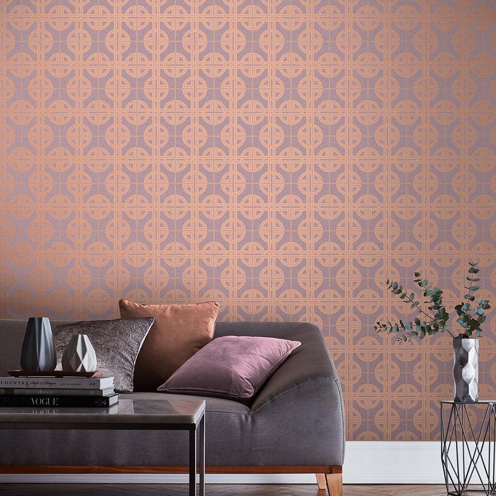 Asian Lattice Wallpaper - Blush - Graham & Brown - 105782 - Premier Wallcovering
