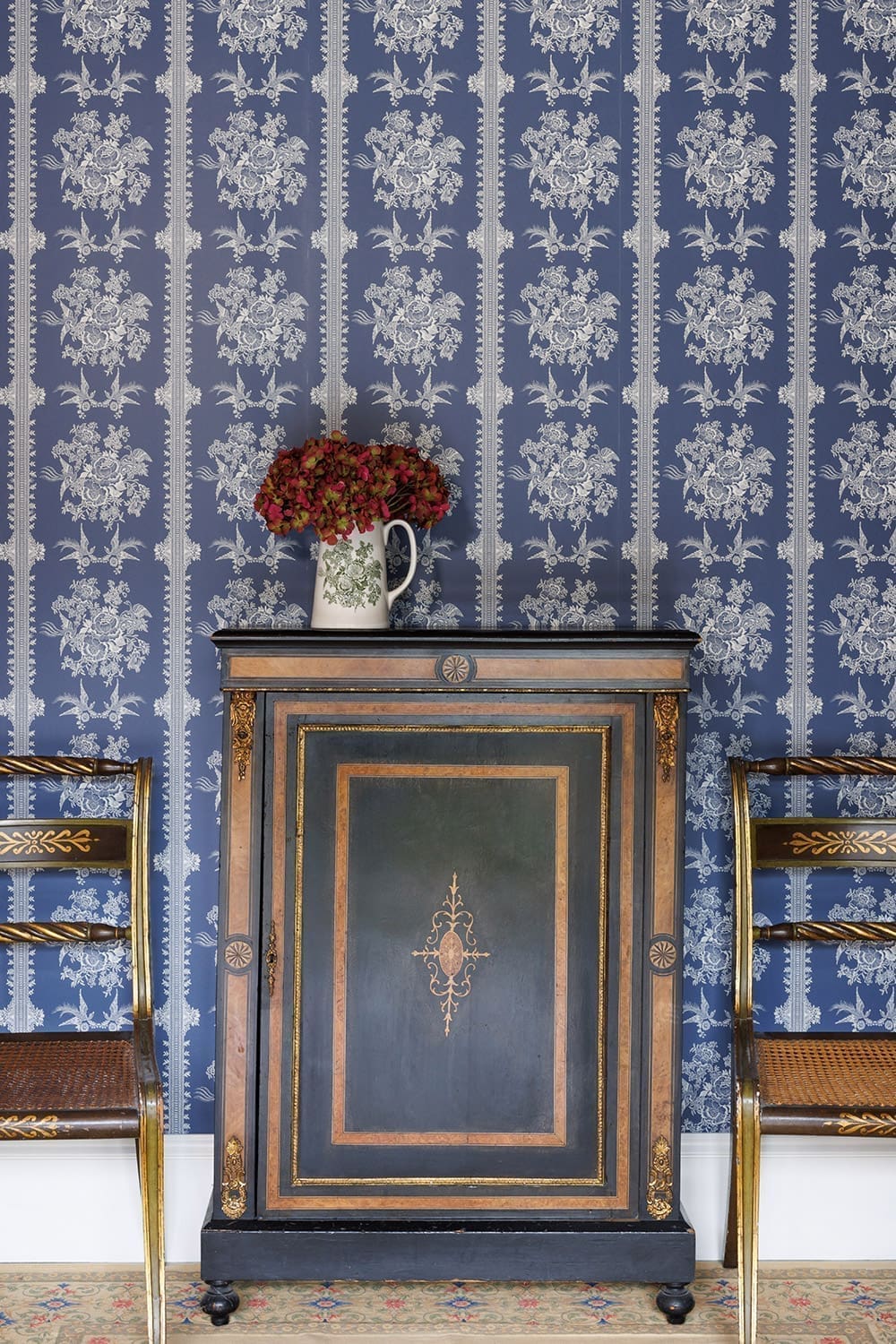 Asiatic Pheasant Wallpaper - Navy - BG2900201 - Barneby Gates - Premier Wallcovering