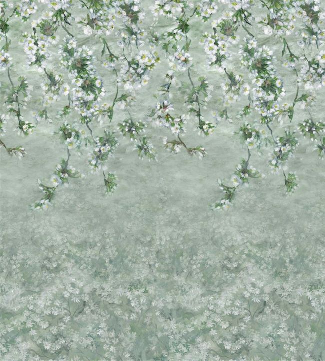 Assam Blossom Wallpaper - Sage - PDG1133/02 - Designers Guild - Premier Wallcovering