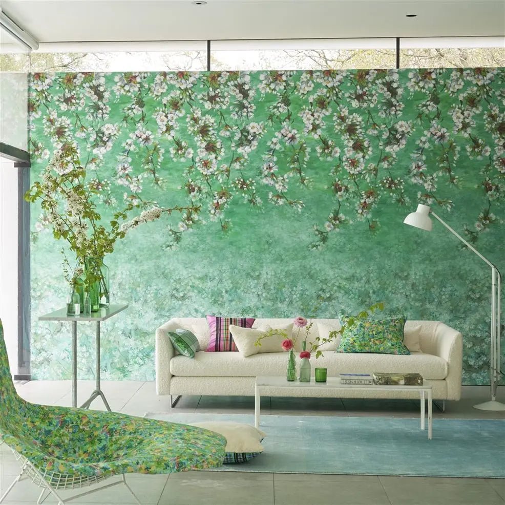 Assam Blossom Wallpaper - Emerald - PDG1133/03 - Designers Guild - Premier Wallcovering