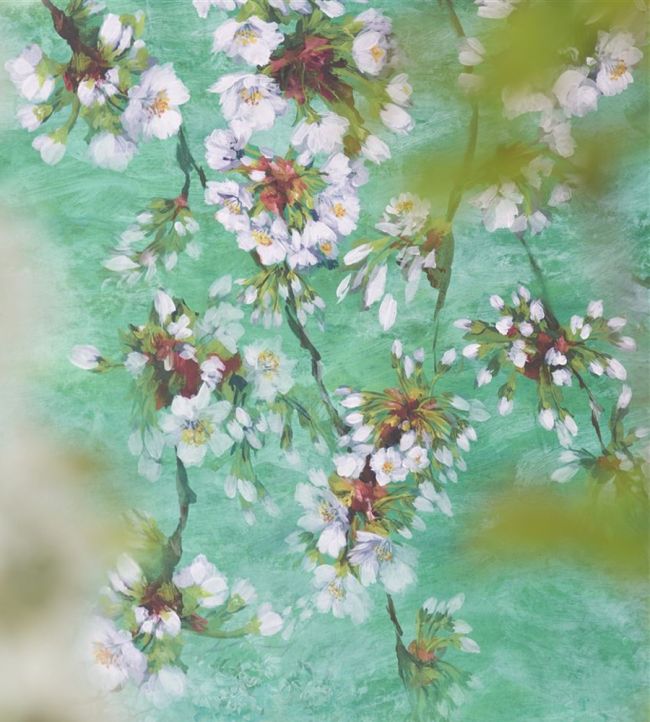 Assam Blossom Wallpaper - Emerald - PDG1133/03 - Designers Guild - Premier Wallcovering