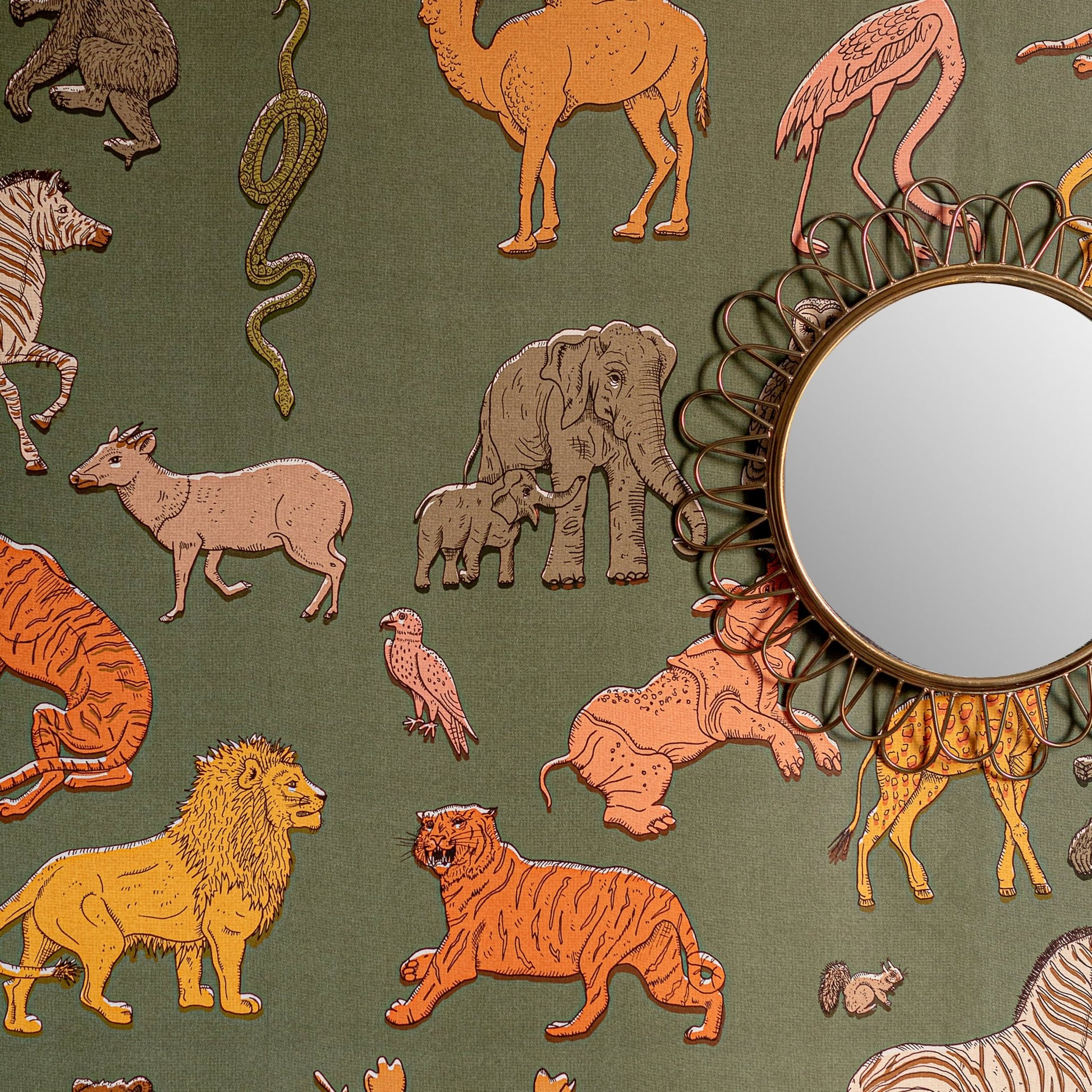 Assemble Wallpaper - Khaki-Green - Wear The Walls - ASKG894152 - Premier Wallcovering