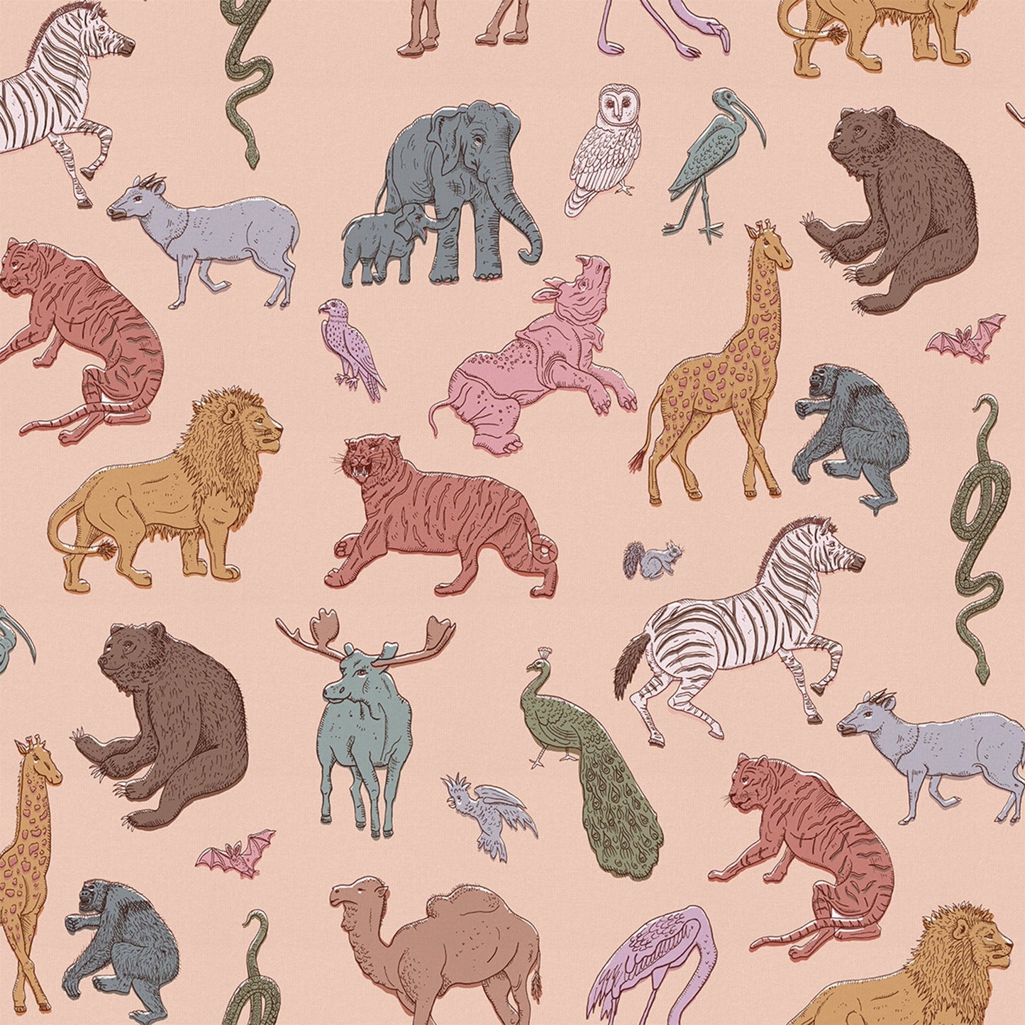 Assemble Wallpaper - Pastel-Pink - Wear The Walls - ASPP894152 - Premier Wallcovering