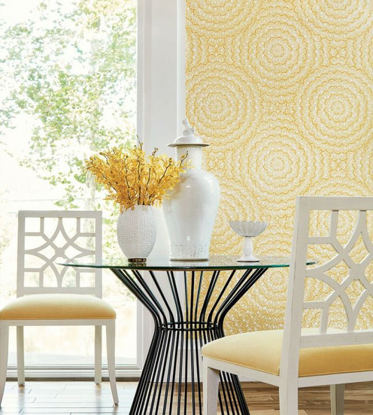 Aster Wallpaper - Beige - Thibaut - T4030 - Premier Wallcovering