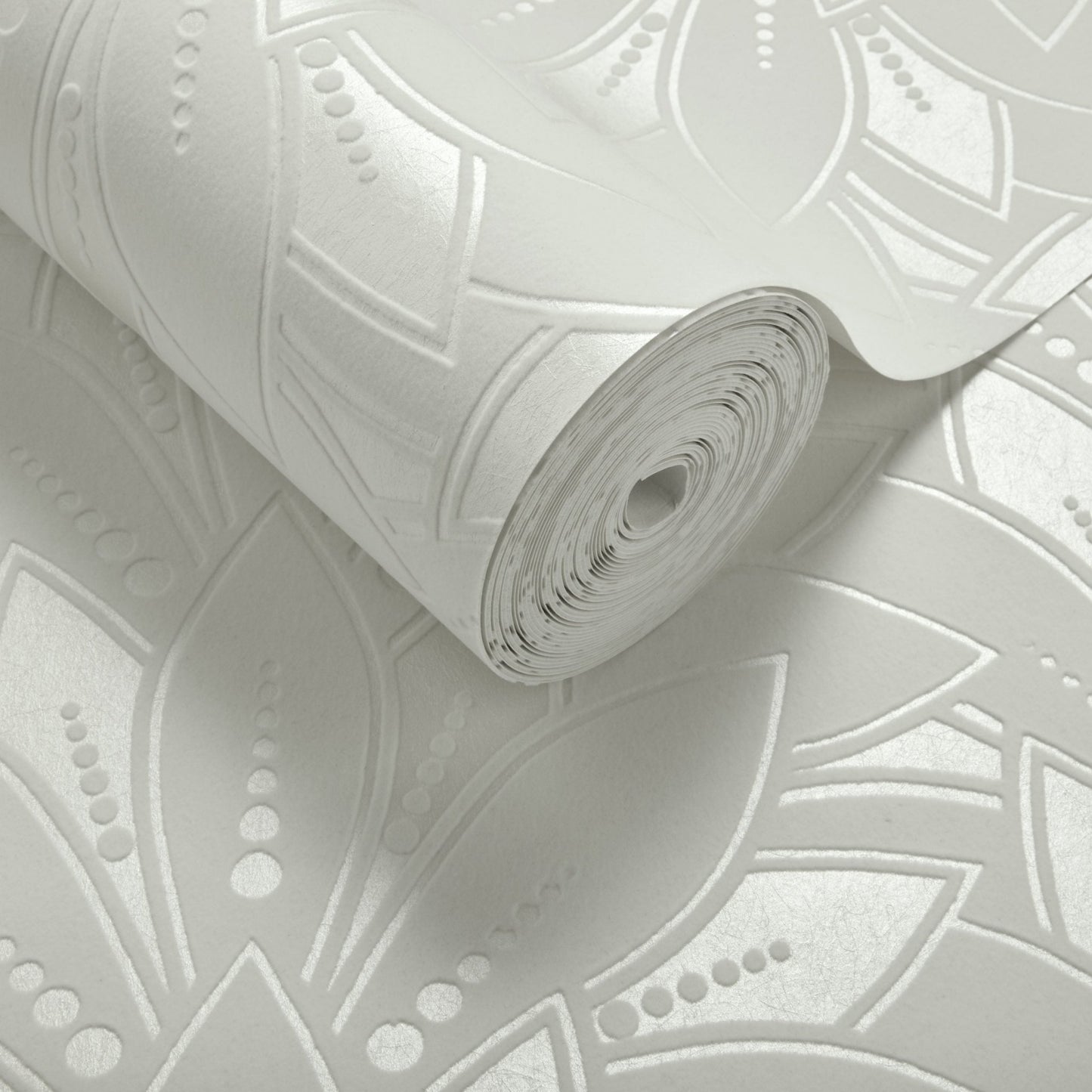 Astoria Flock Wallpaper - Ivory - 1838 wallcoverings - 1907 - 139 - 02 - Premier Wallcovering