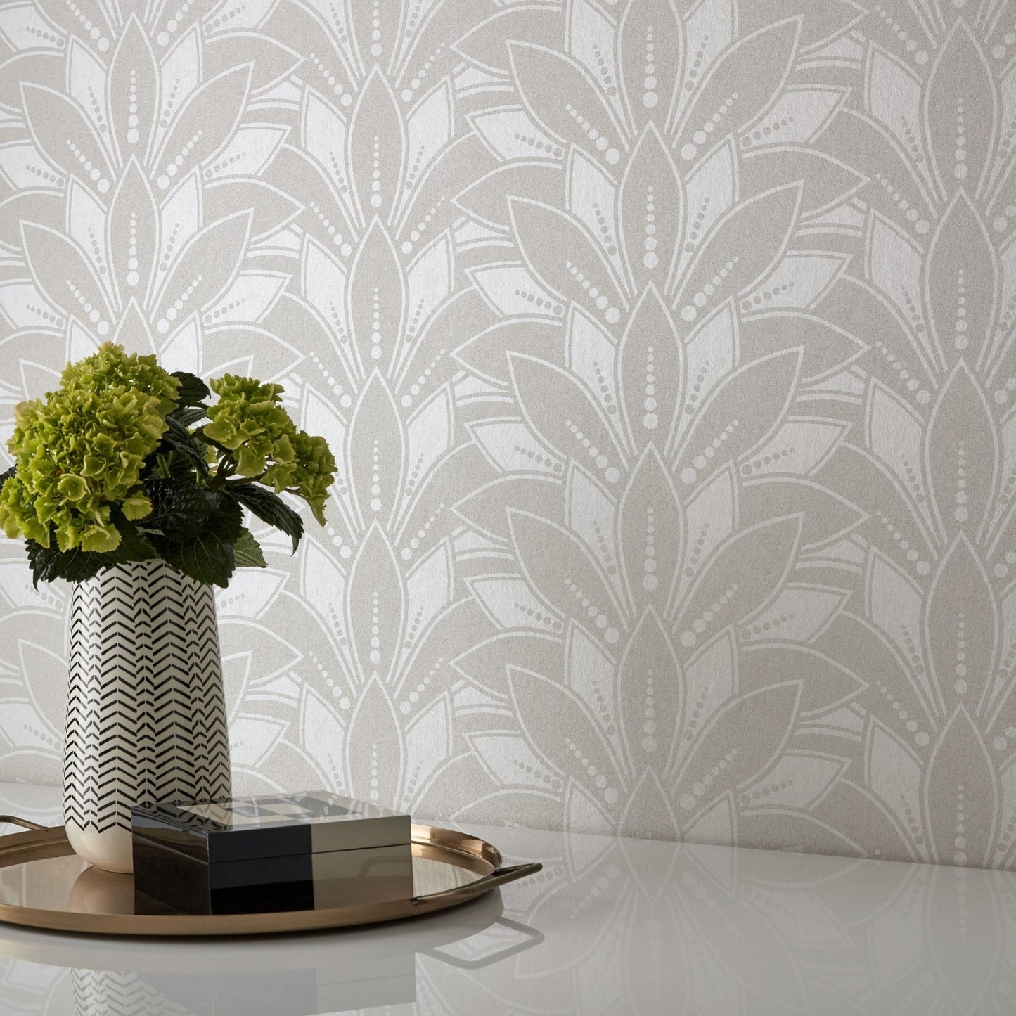 Astoria Wallpaper - Pearl - 1838 wallcoverings - 1907 - 139 - 04 - Premier Wallcovering
