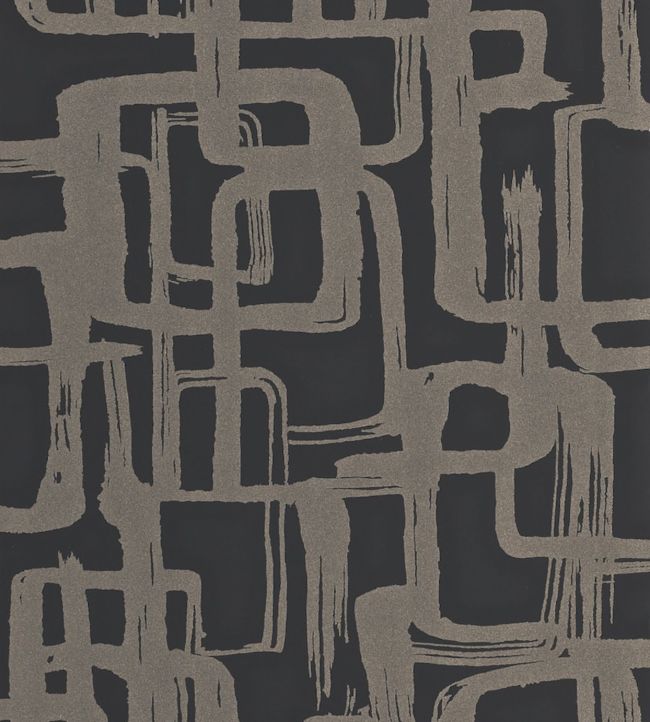 Asuka Wallpaper - Gold/Onyx - HMOW110906 - Harlequin - Premier Wallcovering