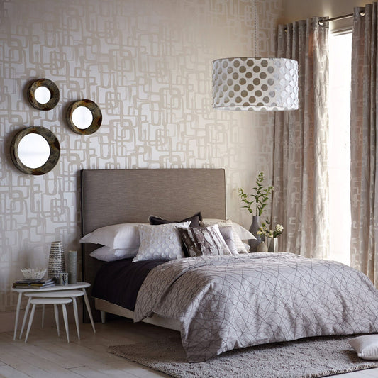 Asuka Wallpaper - Pearl/Chalk - HMOW110904 - Harlequin - Premier Wallcovering