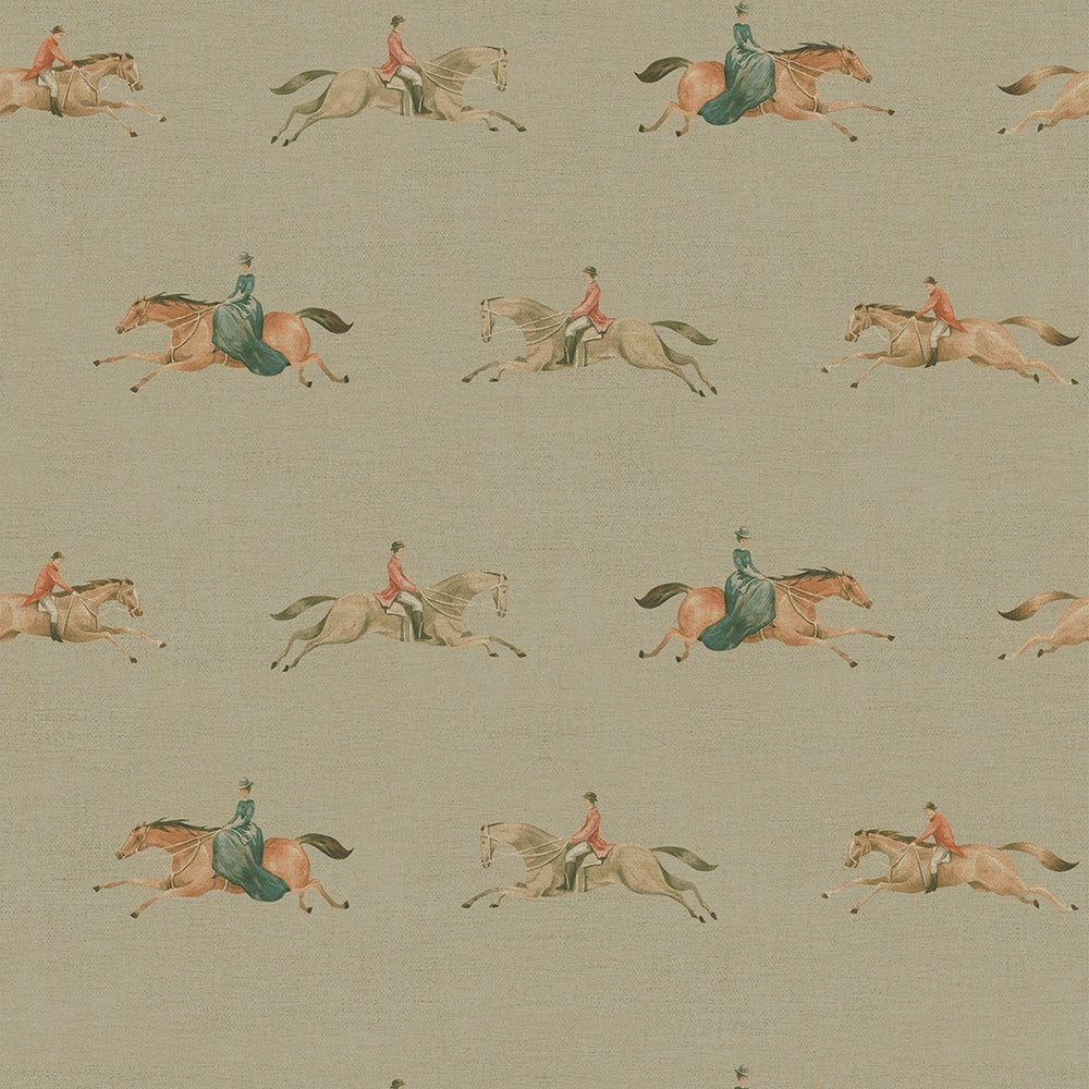 At The Races Wallpaper - Warm Grey - LAN100249 - Lucie Annabel - Premier Wallcovering