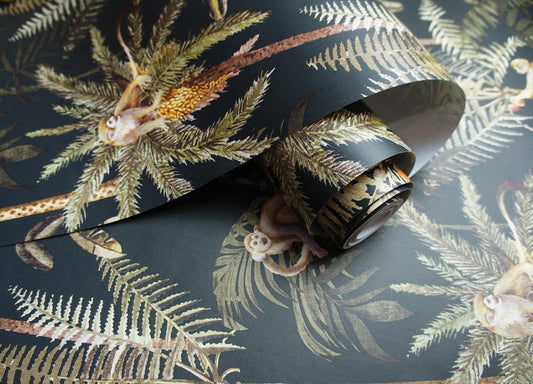 Ateles Wallpaper - Black - Holden Décor - 91102 - Premier Wallcovering