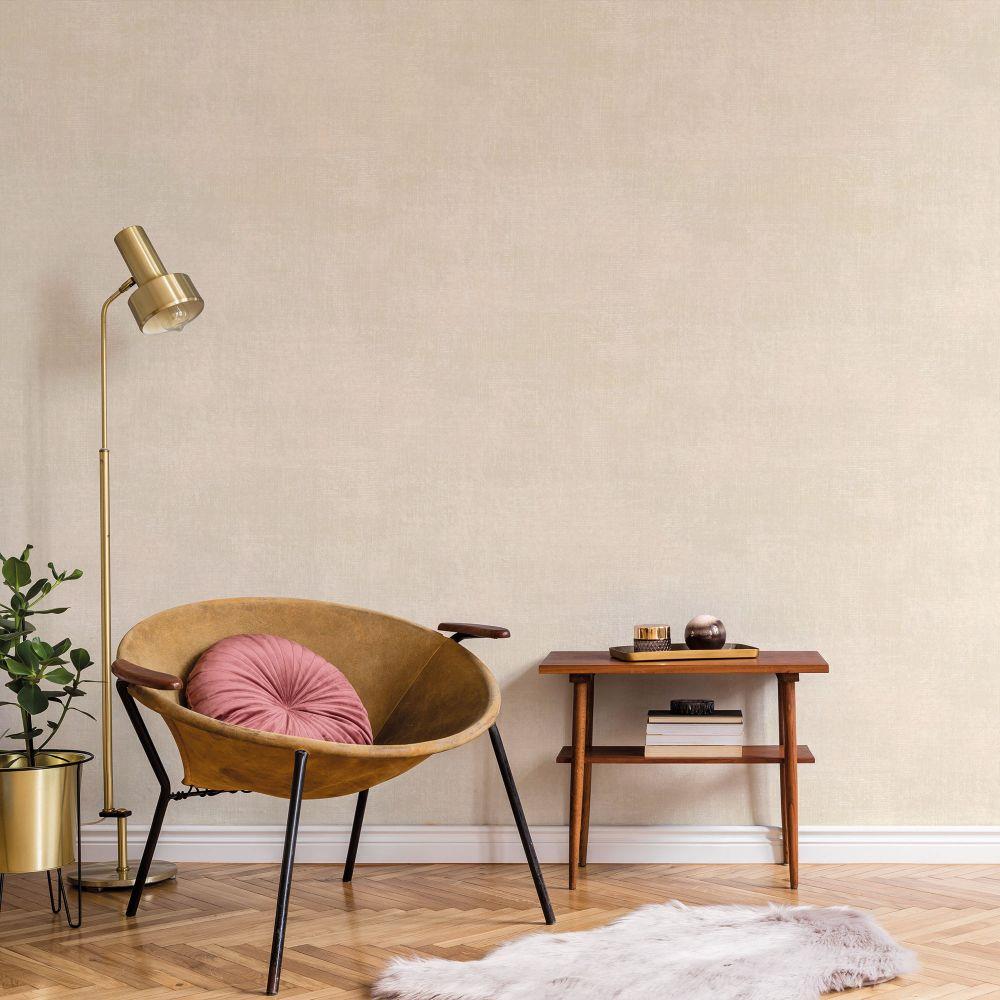 Atmosphere Metallic Linen Wallpaper - Taupe - Galerie - G78256 - Premier Wallcovering