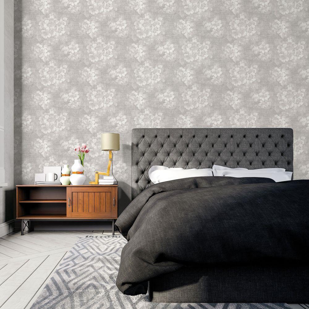Atmosphere Mystic Floral Wallpaper - Grey - Galerie - G78260 - Premier Wallcovering