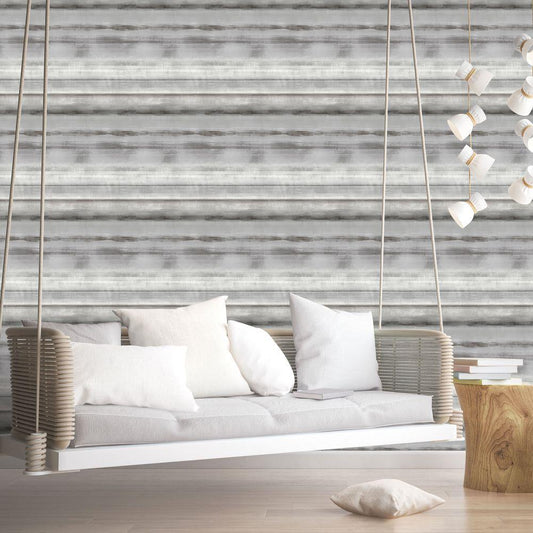Atmosphere Skye Stripe Wallpaper - Grey - Galerie - G78264 - Premier Wallcovering