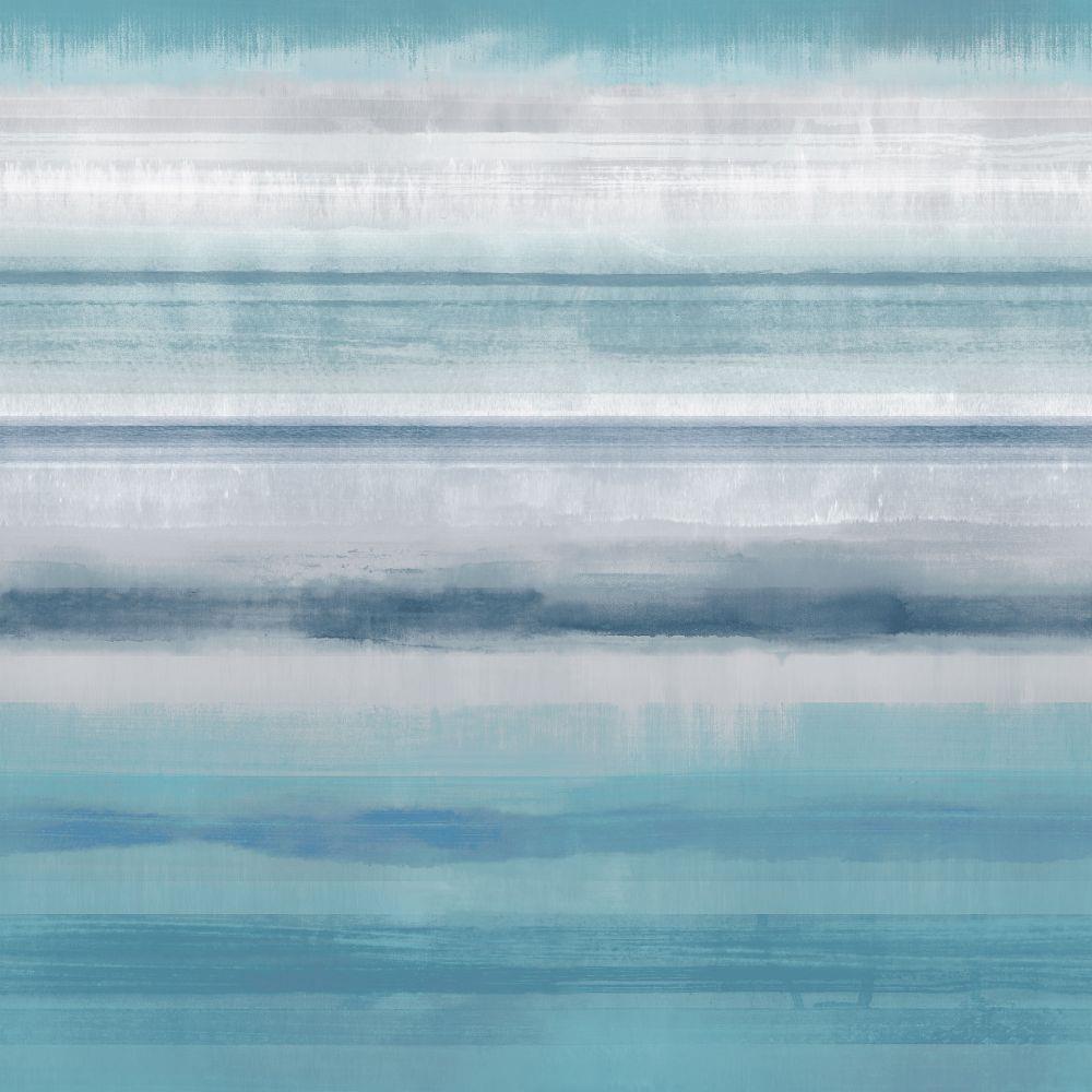 Atmosphere Skye Stripe Wallpaper - Turquoise - Galerie - G78267 - Premier Wallcovering