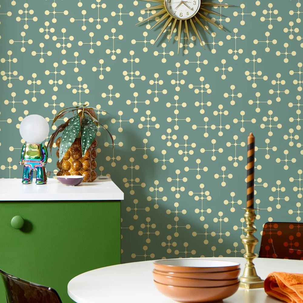 Atomic Dream Wallpaper - Seas the Day & Buttercream - Lust Home - LH900571 - Premier Wallcovering