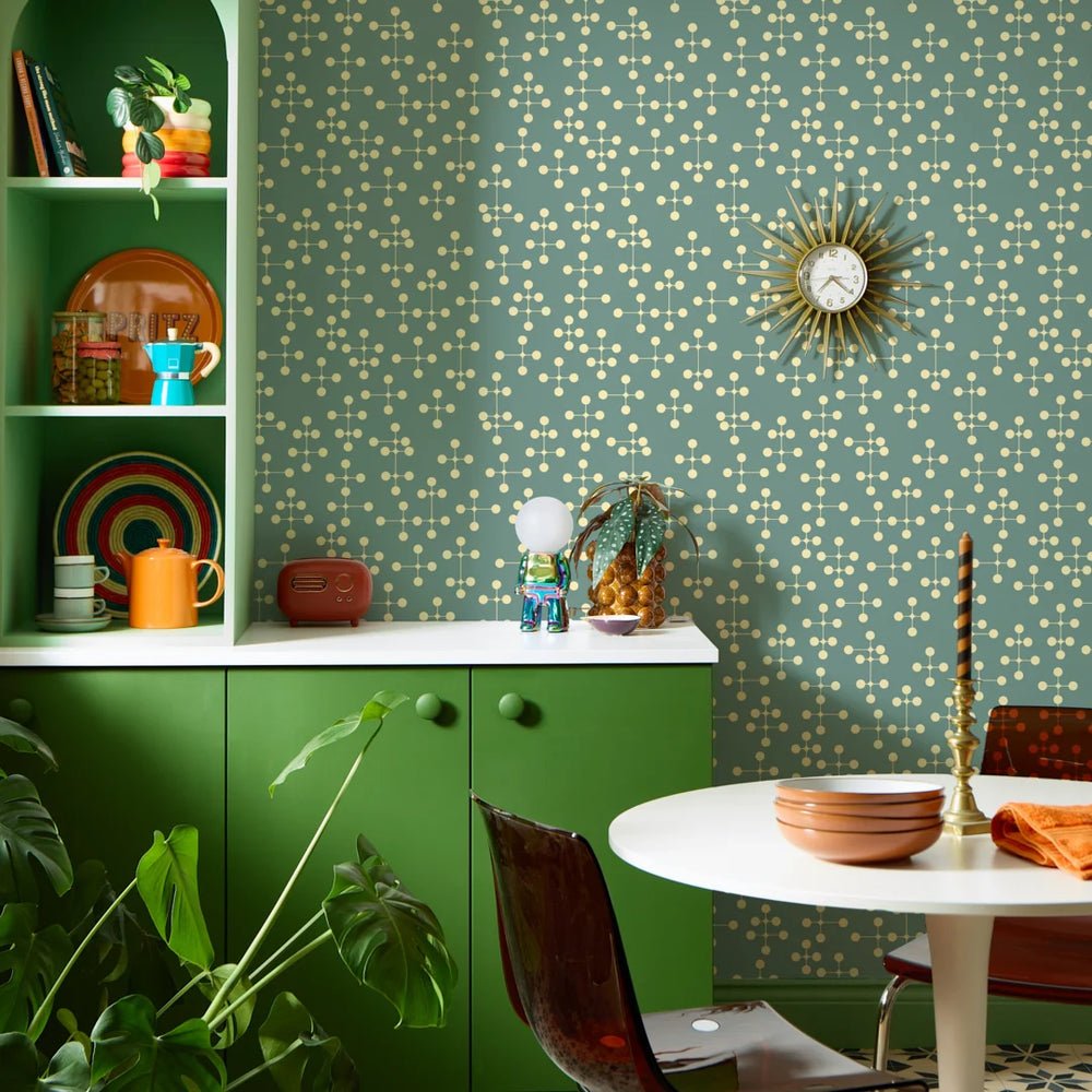 Atomic Dream Wallpaper - Seas the Day & Buttercream - Lust Home - LH900571 - Premier Wallcovering