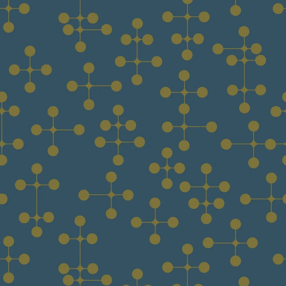Atomic Dream Wallpaper - Silent Cave & Antique Gold - Lust Home - LH900572 - Premier Wallcovering