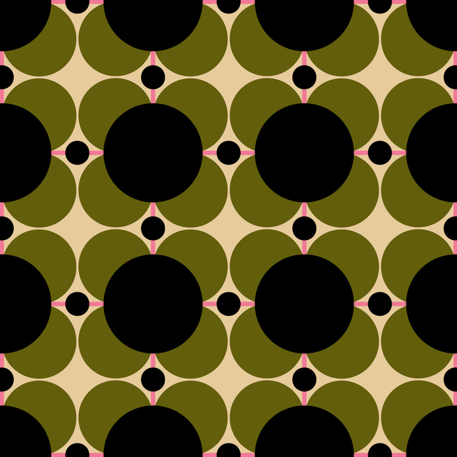 Atomic Flower Wallpaper - Khaki - Orla Kiely - 23AHAFLWLPDS-3250 - Premier Wallcovering