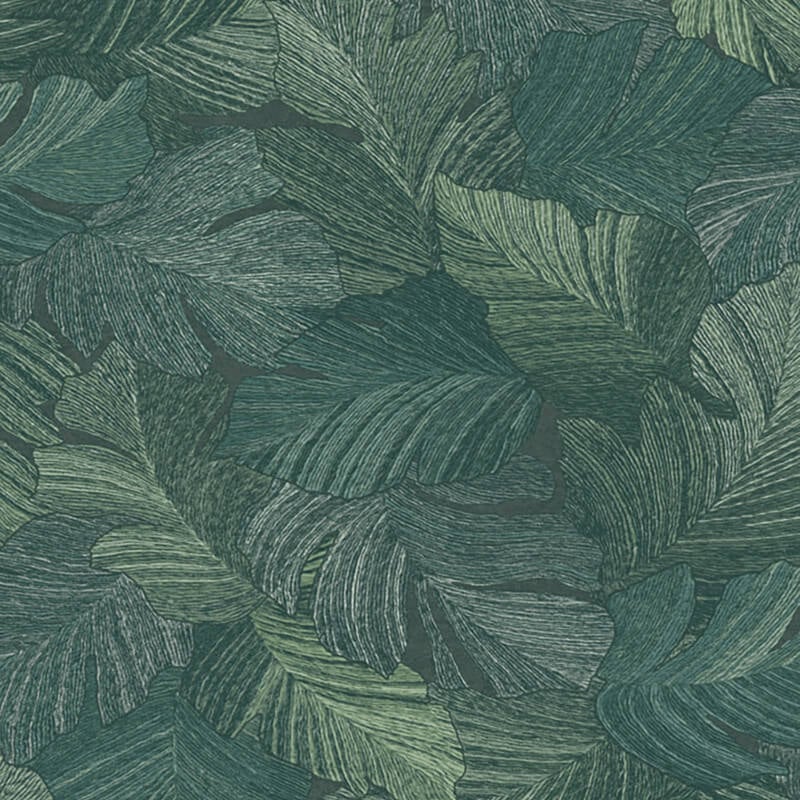 Attitude Organic Leaves Wallpaper - Green - Grandeco - A66502 - Premier Wallcovering