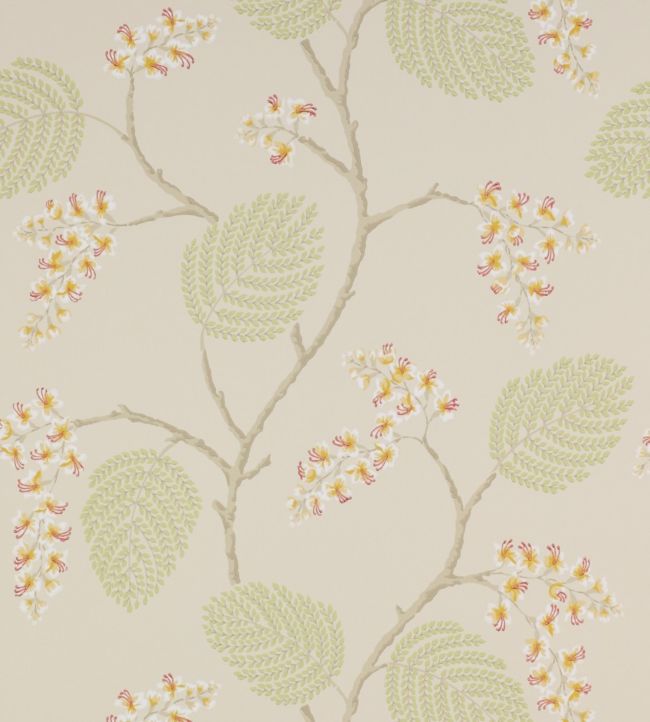 Atwood Wallpaper - Coral/Green - Colefax & Fowler - 07141/05 - Premier Wallcovering
