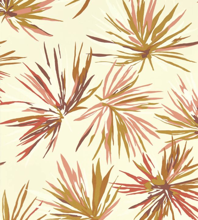 Aucuba Wallpaper - Gold/Rosewood/Parchment - HM7W112745 - Harlequin - Premier Wallcovering